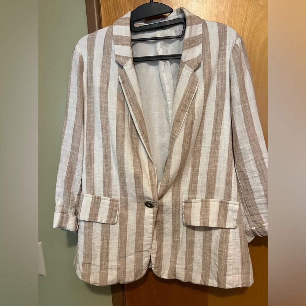Linen striped Blazer